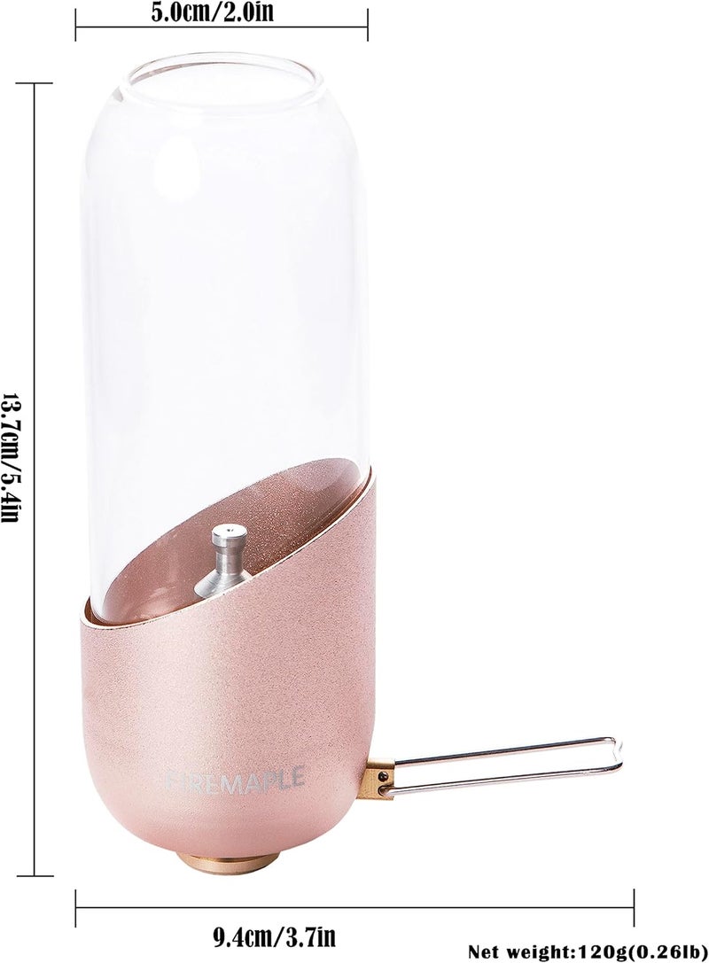 Fire-Maple Fire Maple Orange Camping Light, Propane Lamp，Gas Lantern, Glass Lampshade & Windproof, NO Mantles Needed, Brightness Adjustable, Heating, Camping Atmosphere &Bright Flames - Image 2